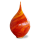 Zwiebel aus Glas Gelb-Orange-Rot