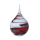 Zwiebel aus Glas Rot-Schwarz-Wei&szlig;