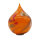 Kleine Glaszwiebel Gr&uuml;n-Gelb-Orange