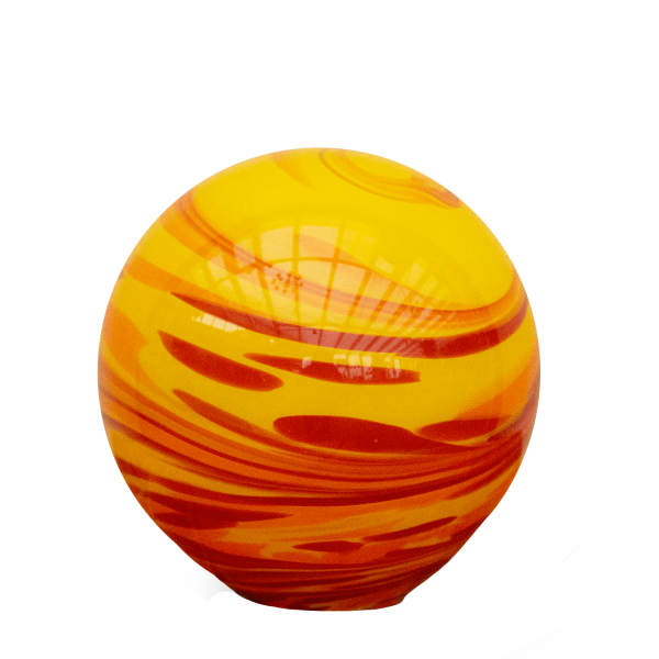 Kugel aus Glas Gelb-Orange-Rot